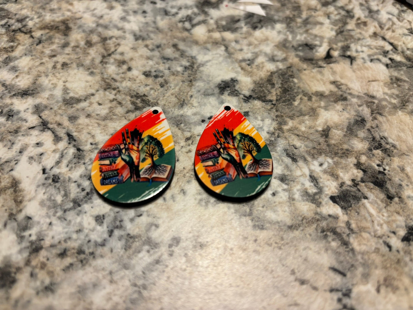 Rasta-Inspired Teardrop Earrings