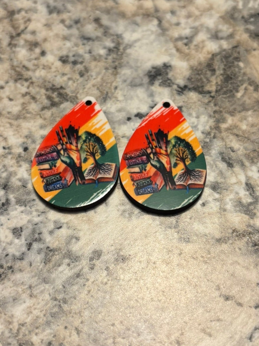 Rasta-Inspired Teardrop Earrings