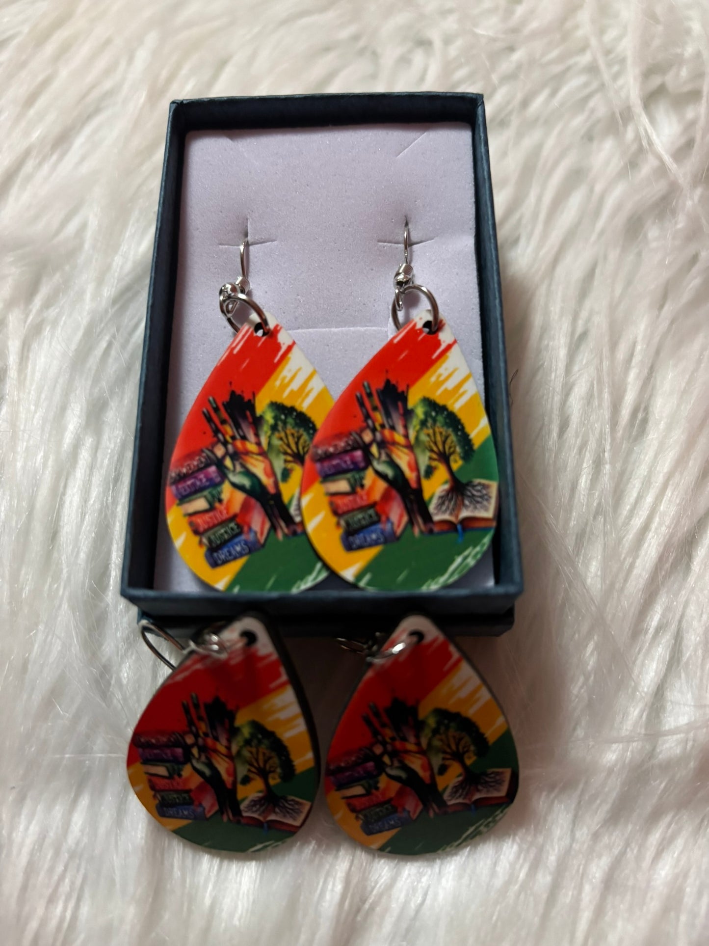 Rasta-Inspired Teardrop Earrings