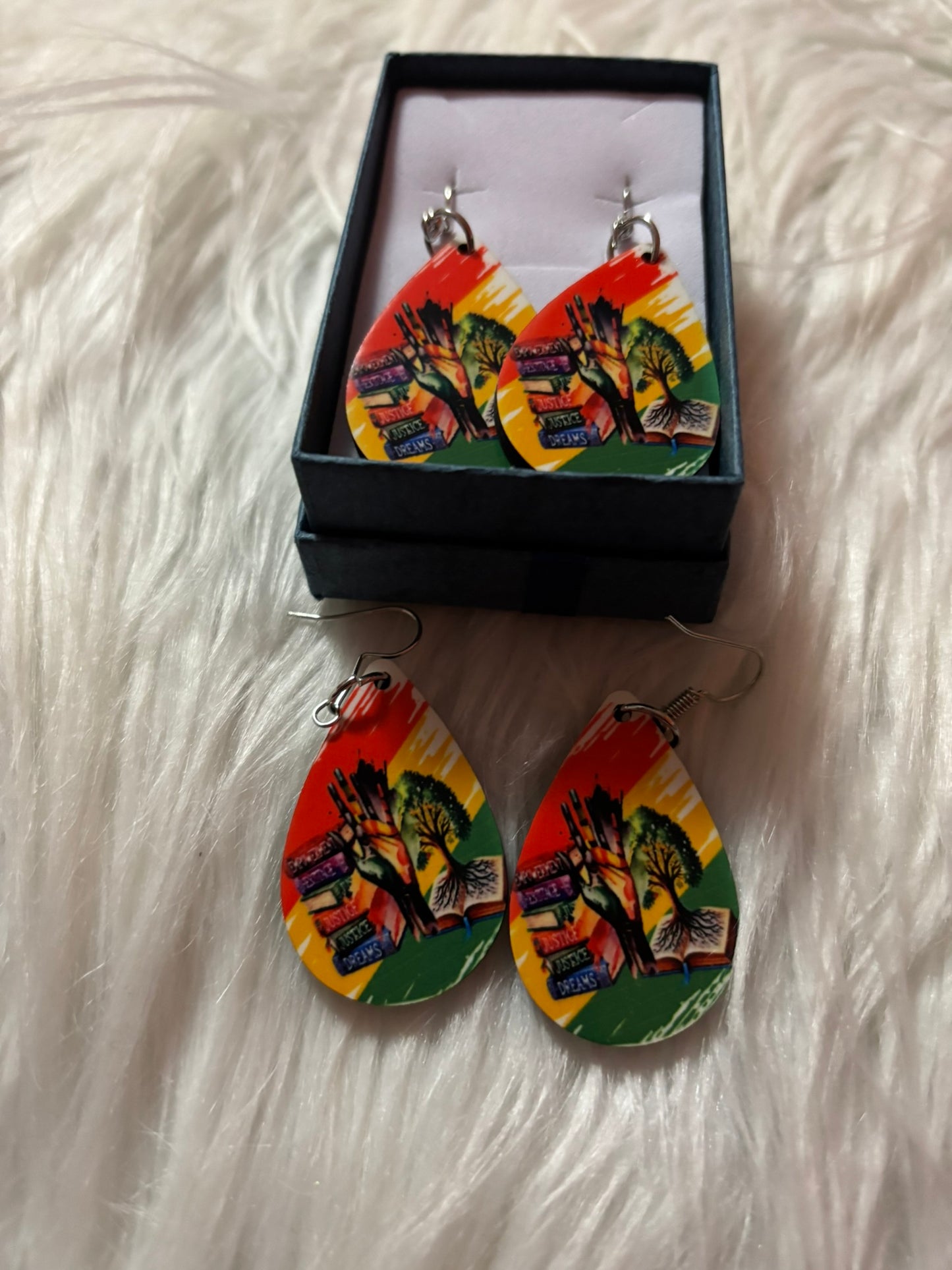 Rasta-Inspired Teardrop Earrings